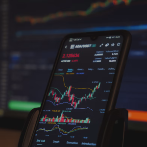 stock analytics shown on phone