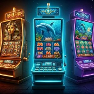 a group of ai generated slot machines
