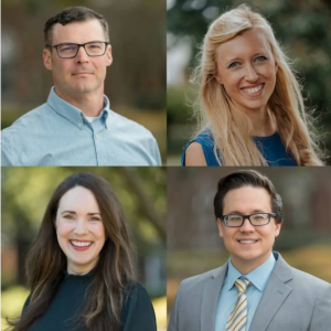 New faculty members in the MC Physician Assistant Studies program include, clockwise from top left, Jacob Carpenter, Kim P. Norwood, Phillip Carithers Jr., and Allison M. Pitts.