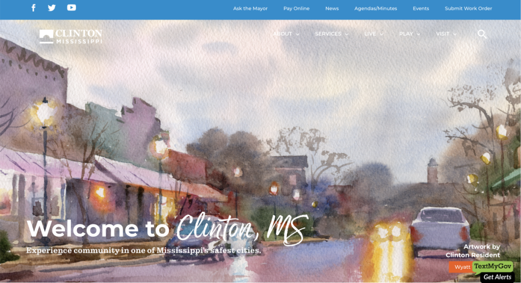 The current City website’s home page is one a several that will be revamped in the coming months to make the site easier for residents to navigate.