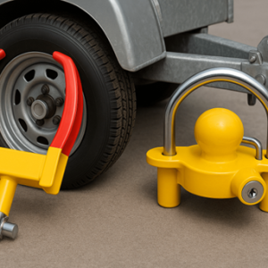 trailer security wheel and coupler locks