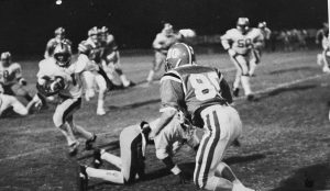 Rob about to make a tackle