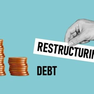 debt reconstruction with stacked pennies