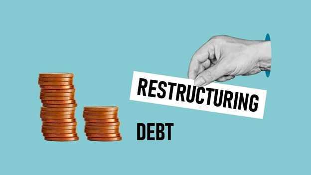 debt reconstruction with stacked pennies