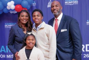 Kamesha Mumford will be sworn in as District 26 Senator on January 6. Mumford and her family are Clinton residents.