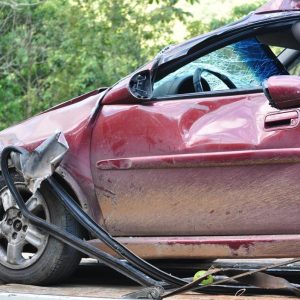 totalled car after a wreck