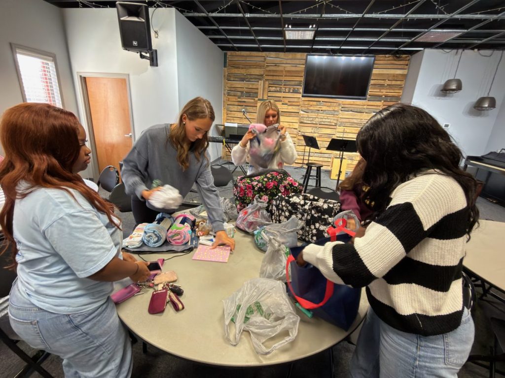 Crown Club compiles bags for foster children