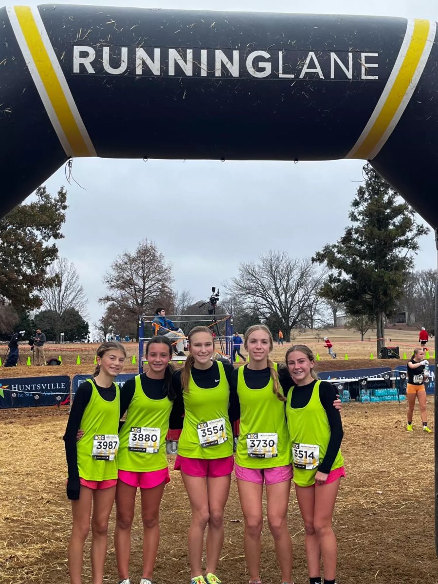 Five Lady Arrows represent Clinton in RunningLane Championships