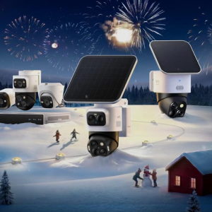 security camera bundles with snow in background