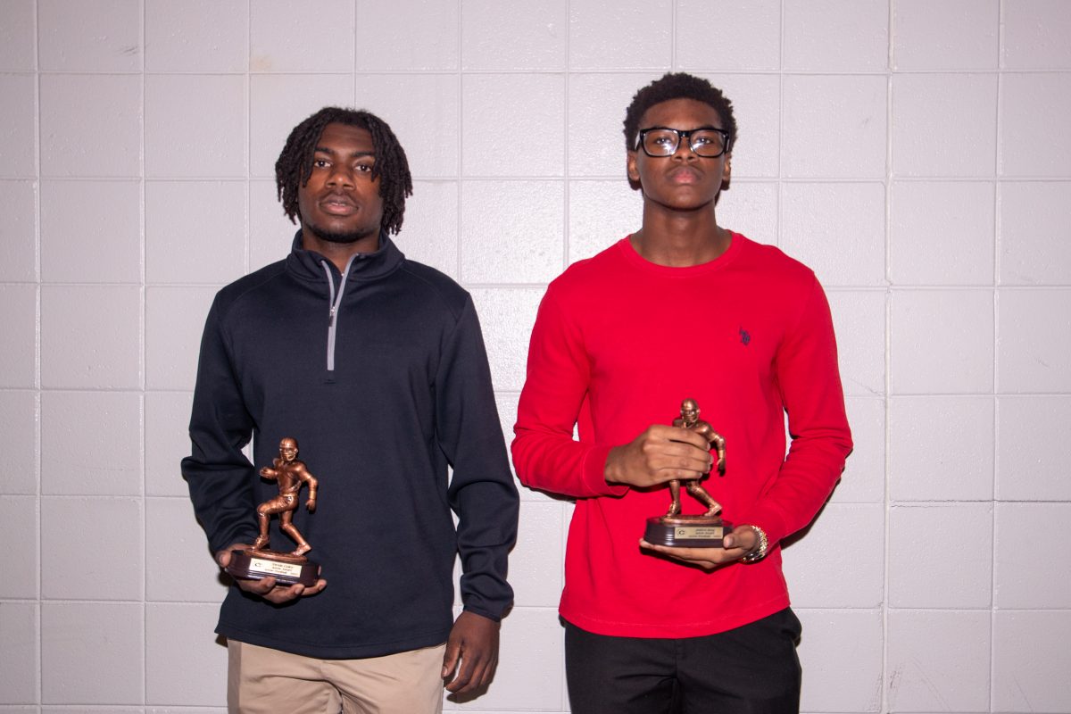 Seniors Trevis Coley (left) and Jaiden King (right) received the Arrow Awards.