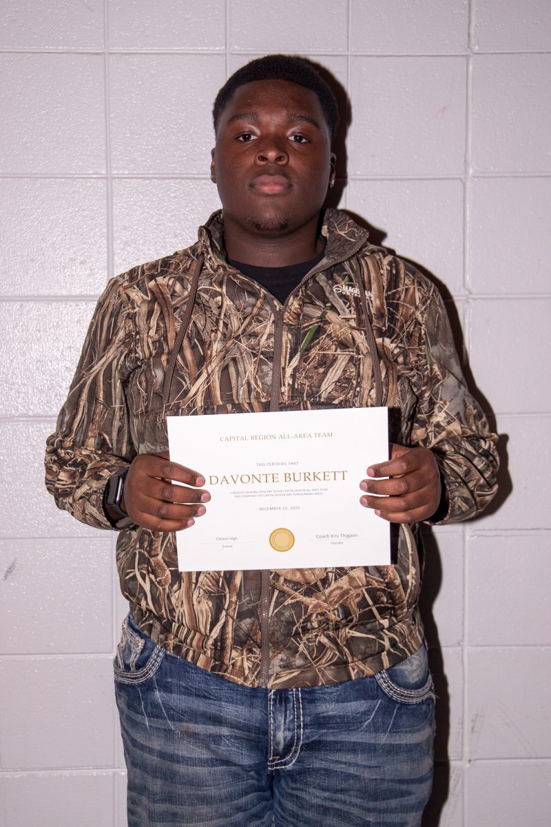 Davonte Burkett was named to the Capital Region All Area Team.