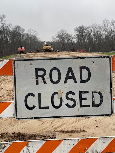 Pinehaven Drive remains closed near the bridge construction site until sometime this spring.