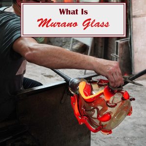 close up of someone making Murano Glass