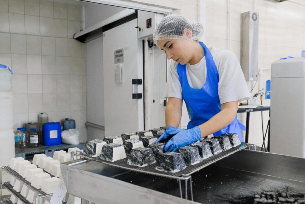 girl in food prep area