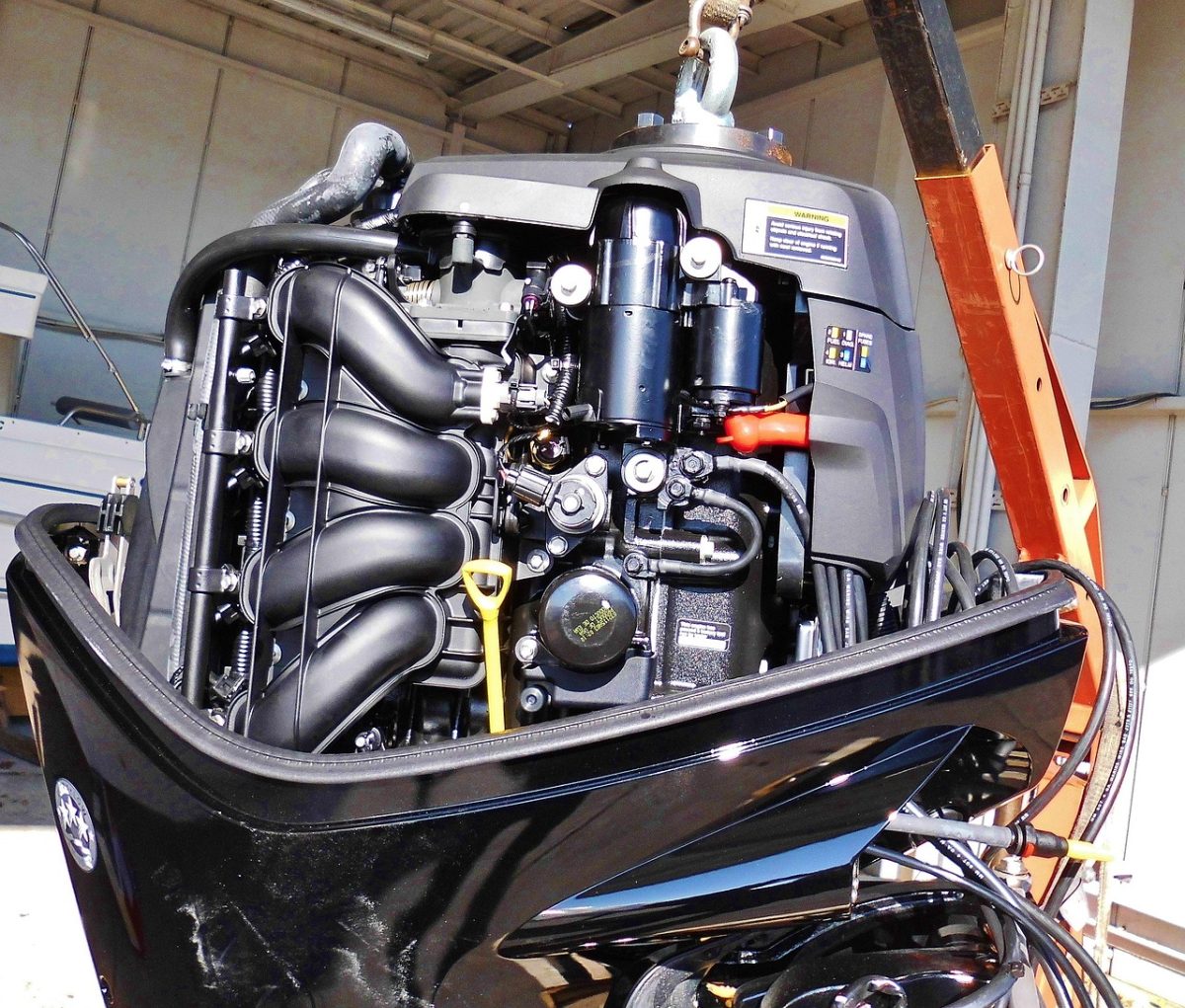 close up of a car engine