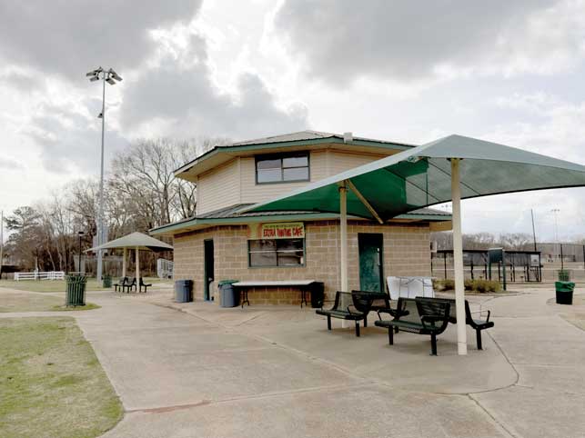 The City is planning to construct a new concession stand and restroom facility at the Traceway Park softball fields.