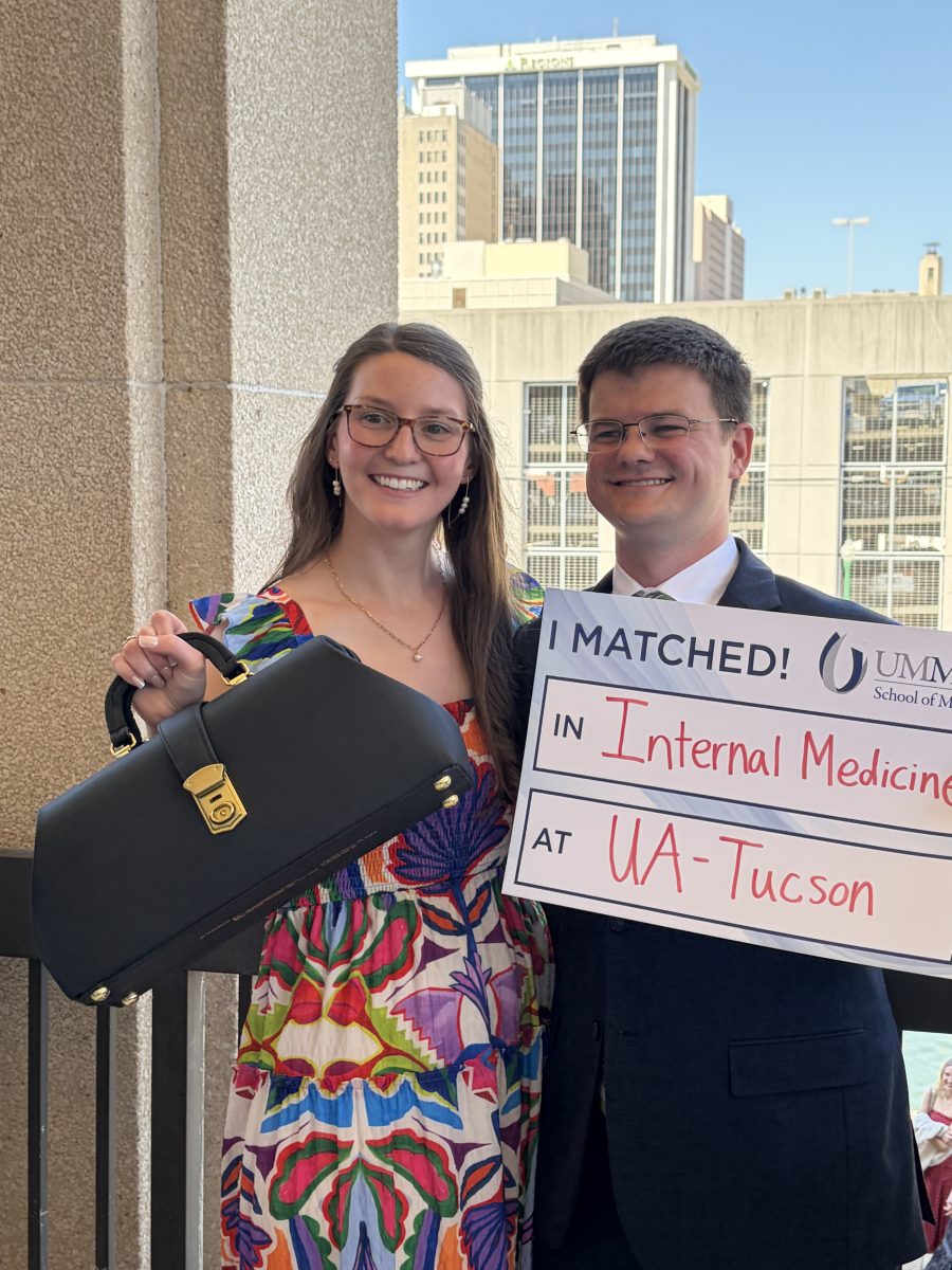 Bryce Little (right) matched with the University of Arizona, Tucson, for a residency in internal medicine.