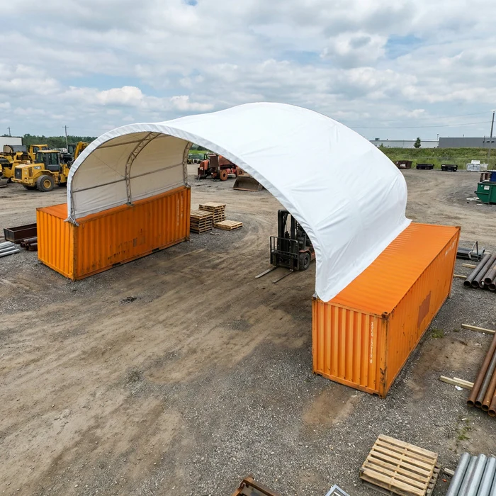 40' x 20' Dual Truss Container Shelter 