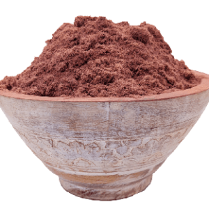 crushed brown powder in a brown bowl