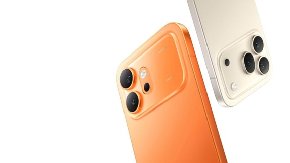 orange and cream colored iphones