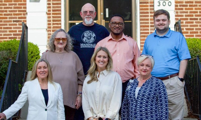 Pictured (l to r) are, front row: Clinton Alderwomen Karen Godfrey, Amanda Jones and TJ McSparrin; and back row: Sherri Smith, Daryl Smith, Kevin Anderson and Hayden King.