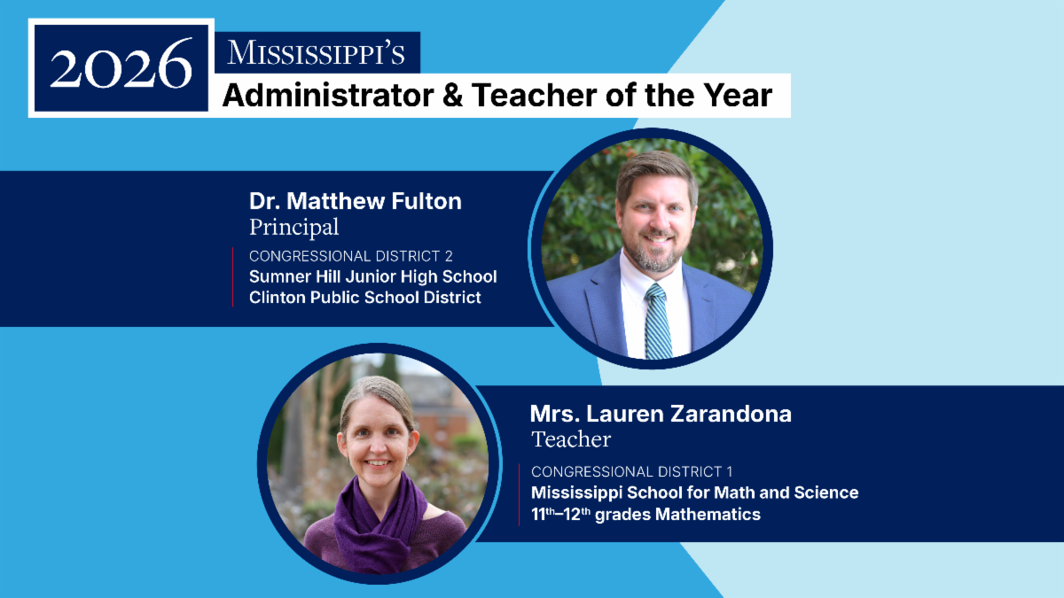 MDE announces 2026 Mississippi Administrator of the Year Matt FUlton