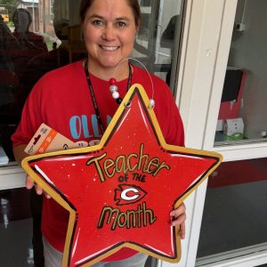 Burgess named Teacher of the Month at CJHS