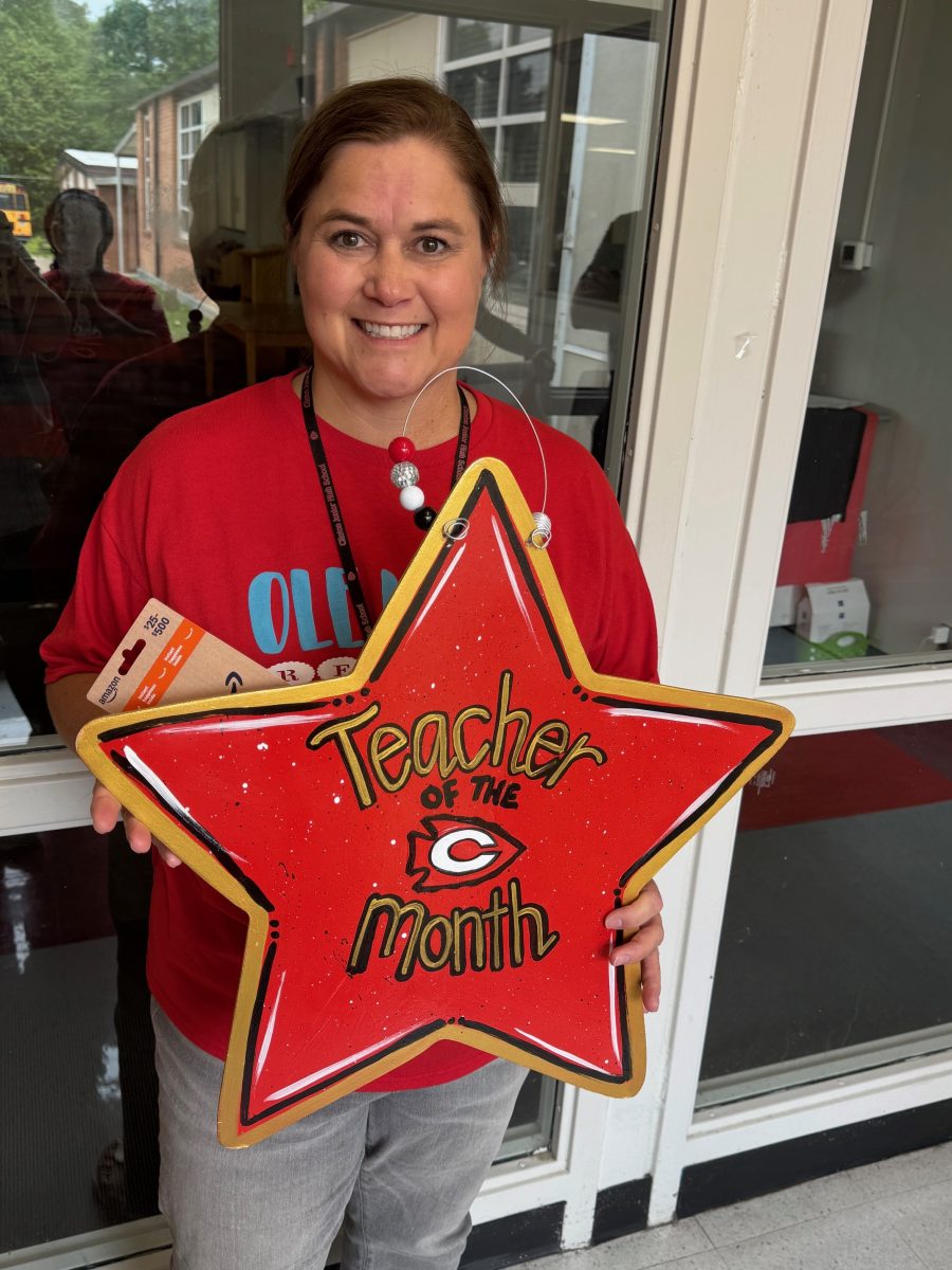 Burgess named Teacher of the Month at CJHS