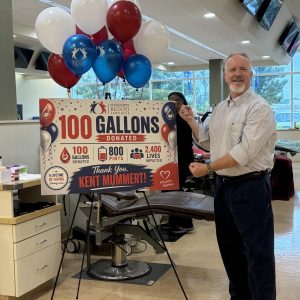 Clintonian Kent Mummert has donated over one hundred gallons of blood, impacting an estimated 2,400 lives across Mississippi.