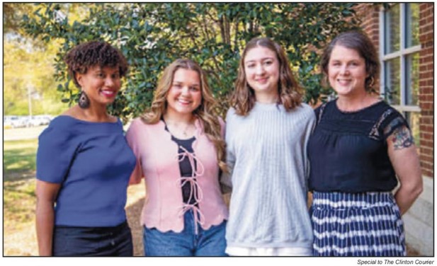 Pictured (l to r) are Clinton High School 2026 STAR Teachers and Students: teacher Jo Purvis with STAR Student Haddie Heindl, and STAR Student Greer Vincent with teacher Alix Williams.