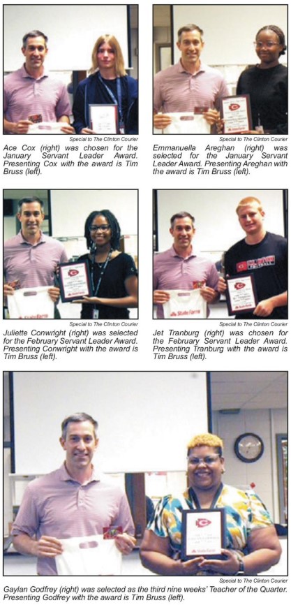 Sumner Hill Junior High names Servant Leaders, Teacher of the Quarter