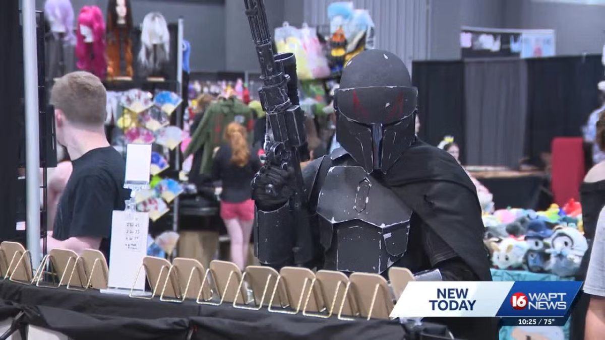 man dressed up in costume at anime fest in jackson ms