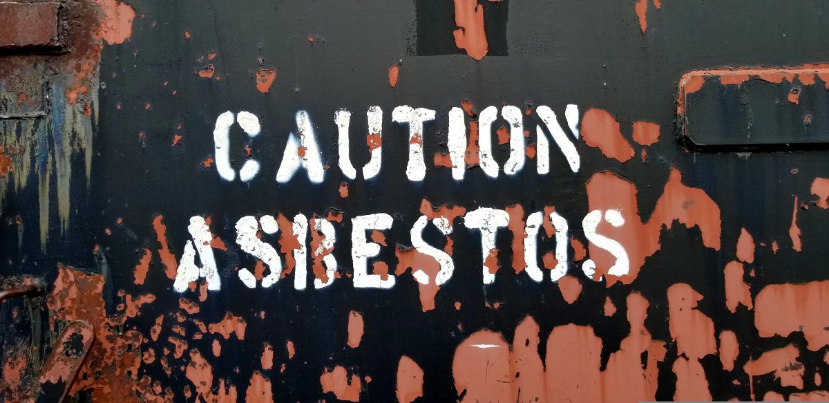 caution asbestos sign