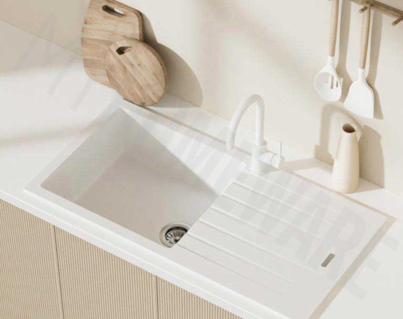 kitchen sink with drainer board