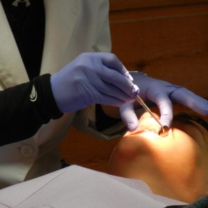 man getting dental work done