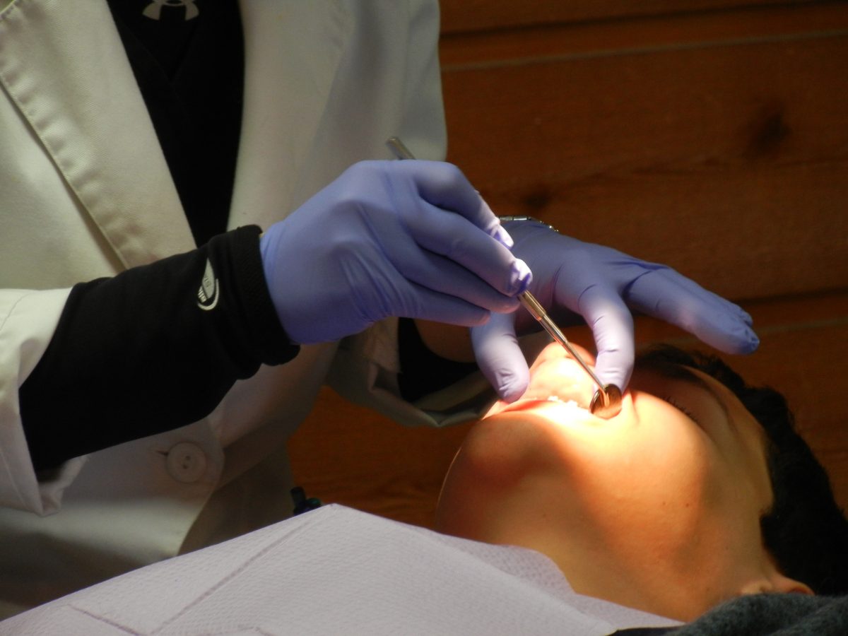 man getting dental work done