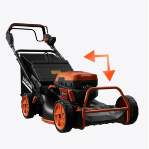 orange and black lawn mower