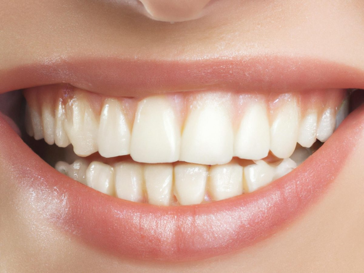 close up of woman's smile