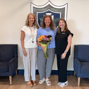 Pictured (l to r) are CCA Dean of Students/Guidance Counselor Lesley Cannada, CCA Teacher of the Year Anna Sherman and CCA Head of School Tyanne McCoy.