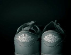black and white picture of luxury shoes