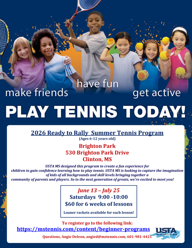 Ready to Rally youth tennis program planned for summer