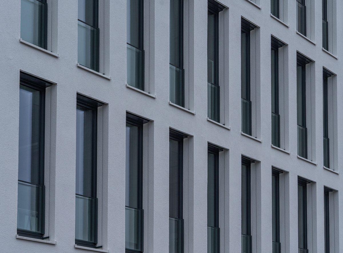 architectural building with windows