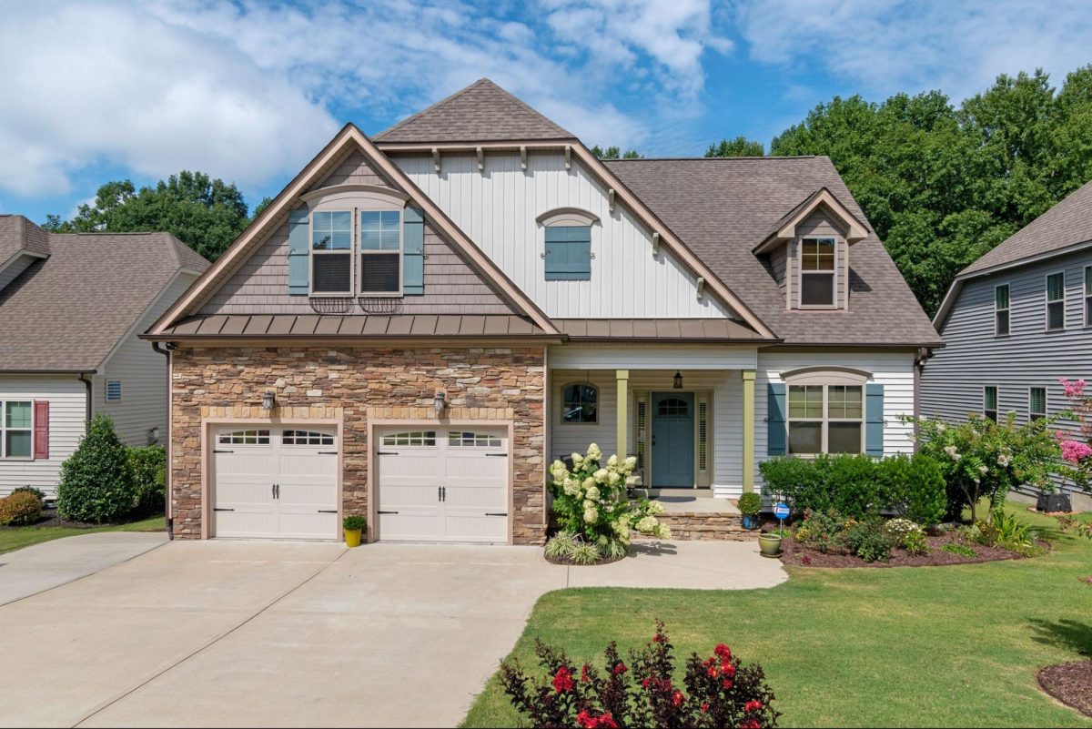 house with double garage door