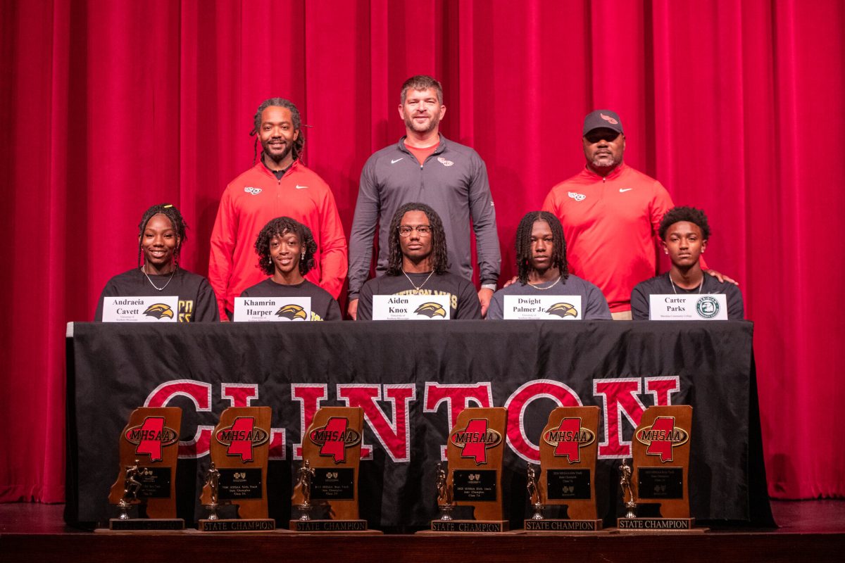 Pictured (l to r) are, front row: Andraeia Cavett, Khamrin Harper, Aiden Knox, Dwight Palmer, Jr. and Carter Parks; and, back row: Christopher Lockhardt, Robert Pittman and Johnathan Perkins.