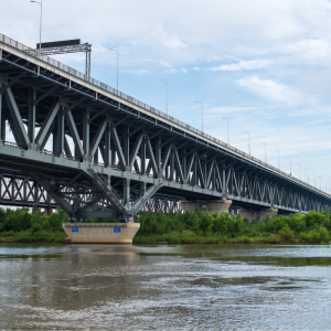 bridge made of steel and concrete