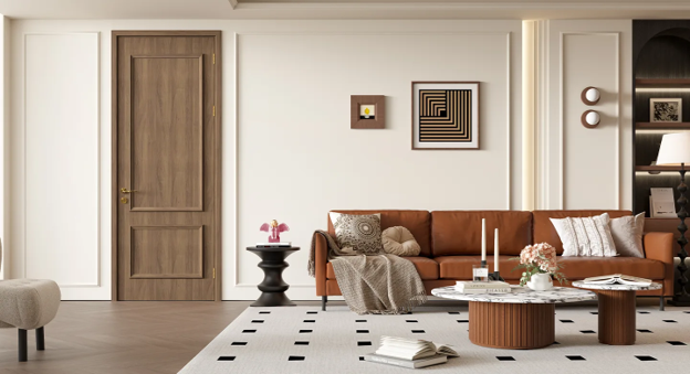 brown and beige living room