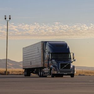 eighteen wheeler on the open road