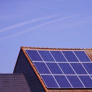 solar panels on house roof