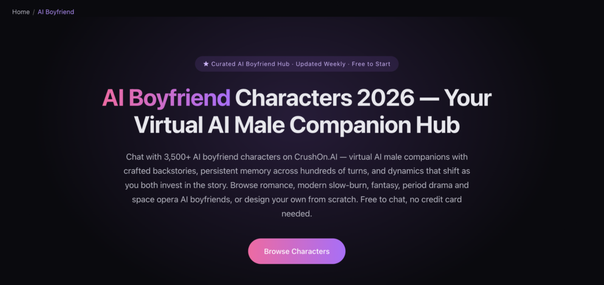 ai boyfriend characters graphic
