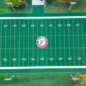 aerial view of alabama's football field